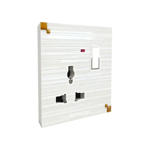 Super Star Marble Series 3 Pin Multi Socket