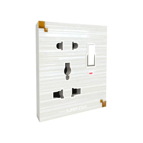 Super Star Marble Series 2&3Pin Multi Socket