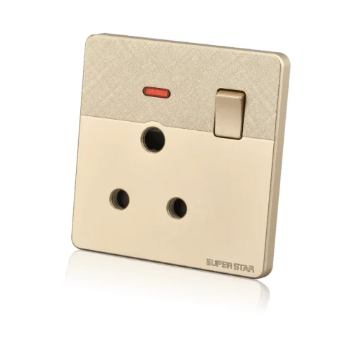 Super Star Gold Ray Series  3 Pin Round Socket