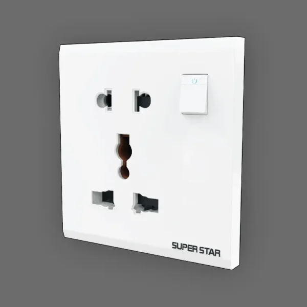 Super Star Snow White Series 2&3Pin Multi Socket