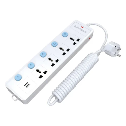 Super Star Supreme Extension Socket 4 Outlets with USB