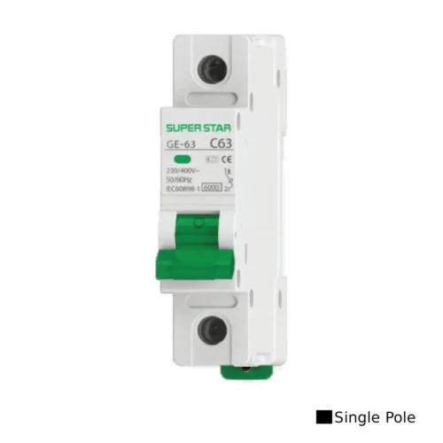 Super Star MCB Circuit Breaker 2A Single Pole 3kA