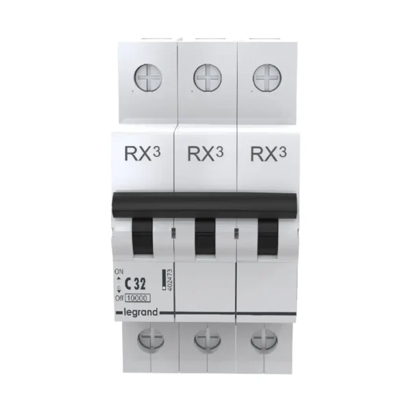 Legrand MCB Circuit Breaker 40A Triple Pole 10kA
