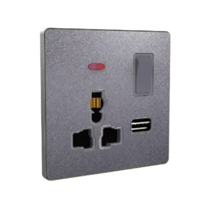 Super Star Alpha Series 2&3-Pin Multi Socket With 1 USB