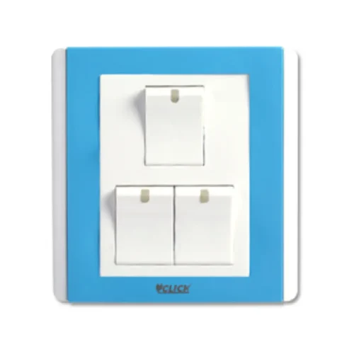 CLICK-IRISH-3 GANG 1 WAY SWITCH