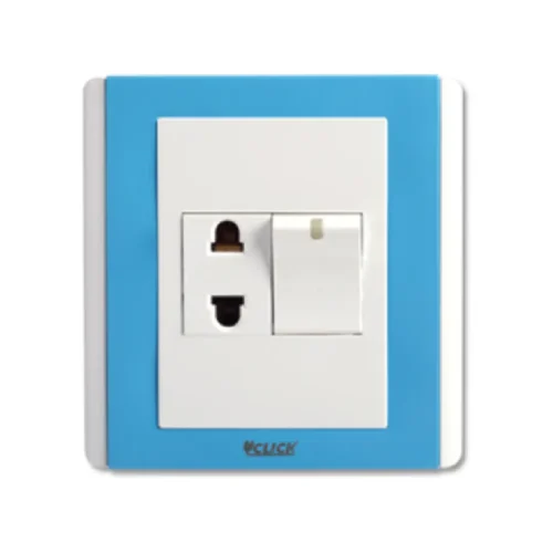 CLICK-IRISH-2 PIN SOCKET WITH SWITCH,10A