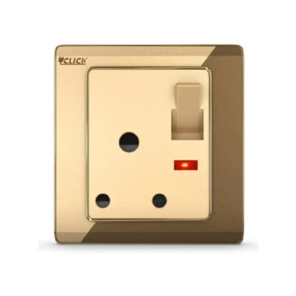 CLICK MARIGOLD-3 & PIN ROUND SOCKET WITH SW, 15A