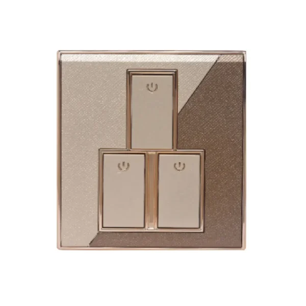CLICK MARIGOLD-3 GANG 1 WAY SWITCH