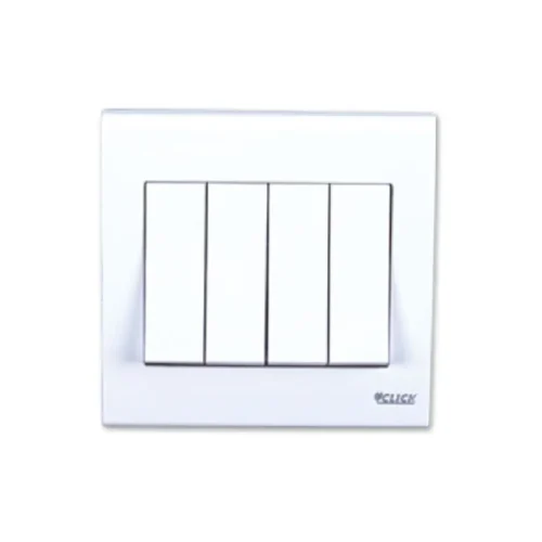 CLICK-TULIP-4 GANG 1 WAY SWITCH