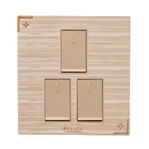 Click Daisy 3 Gang 1 Way Switch, 16A