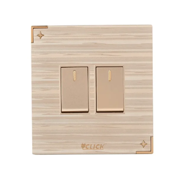 Click Daisy 2 Gang 2 Way Switch, 16A
