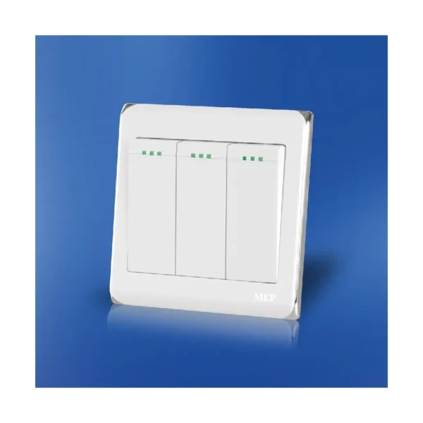 MEP Tulip 3 Gang 1 Way Switch