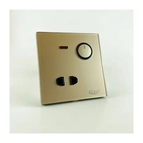 MEP Golden 2 Pin Socket With Switch