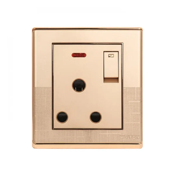 WALTON Fiona Series WF3PRS 3Pin Round Socket with Switch