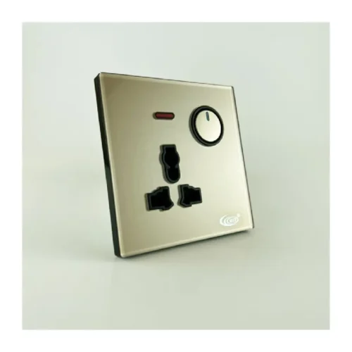 MEP Golden Universal Socket With Switch