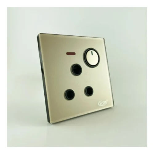 MEP Golden 3 Hole Socket With Switch