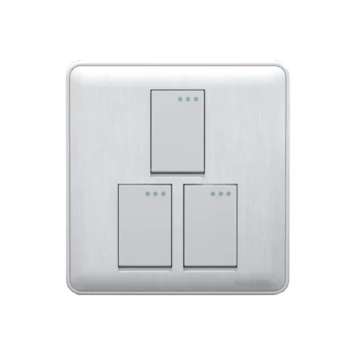 WALTON Glory Series- WG3GS1W (White) 3 Gang Switch-1way