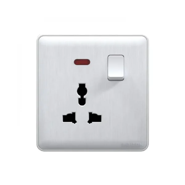 WALTON Glory Series- WG3PSW (White) 3 Pin Socket with Switch