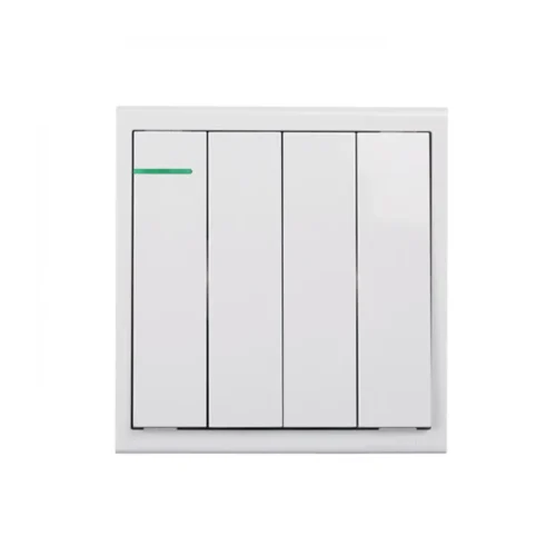 WALTON Trust Series- White WT4GS1W (White)  4 Gang Switch-1 Way