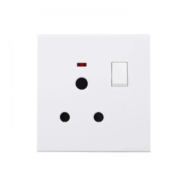 WALTON Trust Series- WT3PRSW (White)  3 Pin Round Socket with Switch