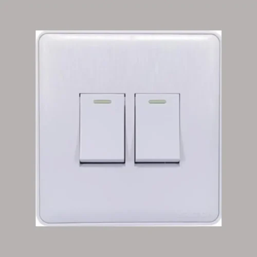 WALTON Super Series- White 2 Gang Switch-1way