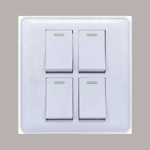 WALTON Super Series- White 4 Gang Switch-1way