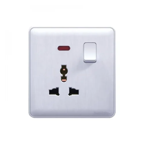 WALTON Super Series- White 3 Pin Socket with Switch