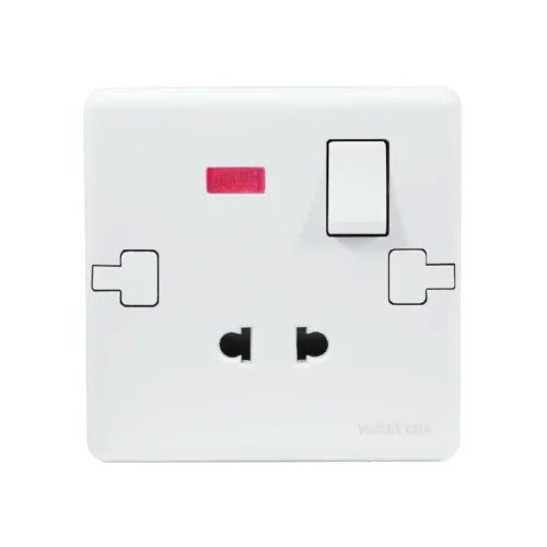 WALTON W1 Series W12PSPW10 Pearl White (2 Pin Socket with switch)