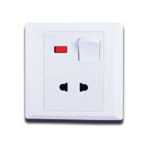 CLICK-ASTER-2 PIN SOCKET WITH SWITCH,10A