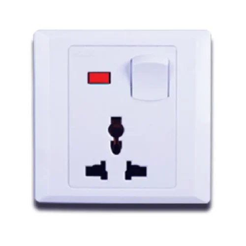 CLICK-ASTER-3 PIN UNIVERSAL SOCKET WITH SWITCH,13A