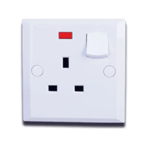 CLICK-ASTER-2 PIN SOCKET WITH SWITCH,10A