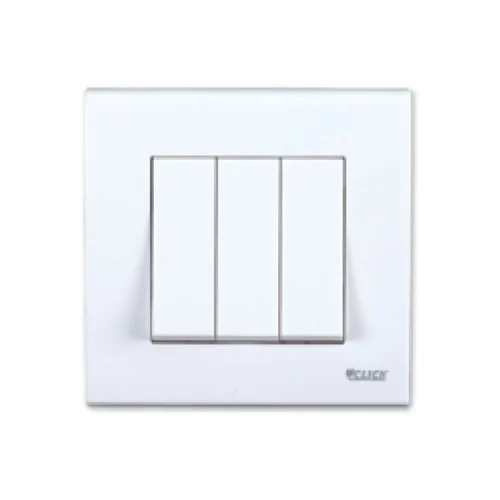 CLICK-TULIP-3 GANG 1 WAY SWITCH