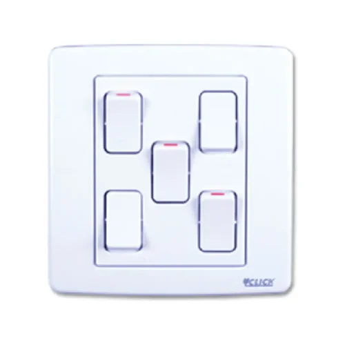 CLICK-PRIME-5 GANG 1 WAY SWITCH