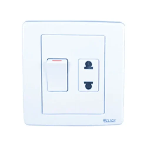 CLICK-PRIME-2 PIN SOCKET WITH SWITCH,10A