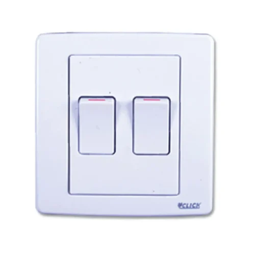 CLICK-PRIME-2 GANG 1 WAY SWITCH