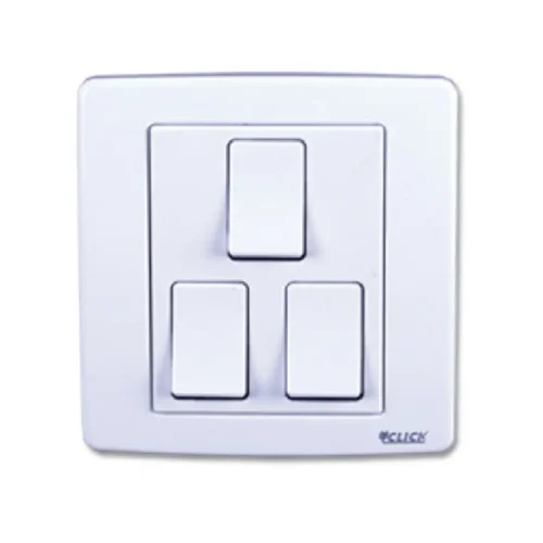 CLICK-PRIME-3 GANG 1 WAY SWITCH