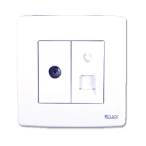 CLICK-PRIME-TV AND TELEPHONE SOCKET