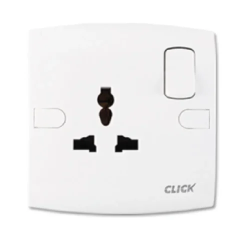 CLICK-TOUCH-3 PIN UNIVERSAL SOCKET WITH SWITCH,13A