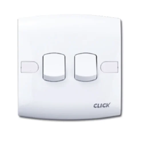 CLICK-TOUCH-2 GANG 1 WAY SWITCH