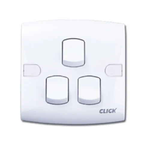CLICK-TOUCH-3 GANG 1 WAY SWITCH