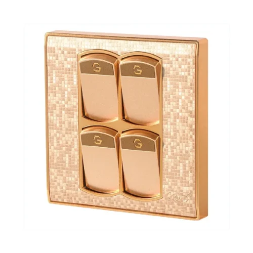 Imperial Four Gang One Way Switch Golden