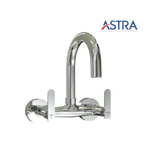 Astra AH-2021 Moving Sink Mixer Double Handle Faucet Brass Chrome