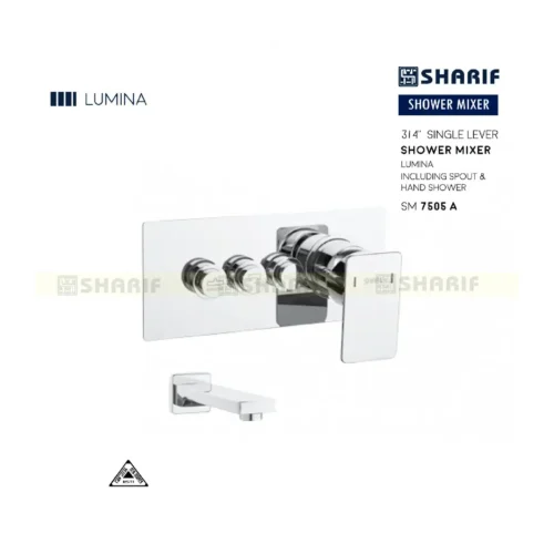 ¾” LEVER SHOWER MIXER SHARIF LUMINA-SM7505A