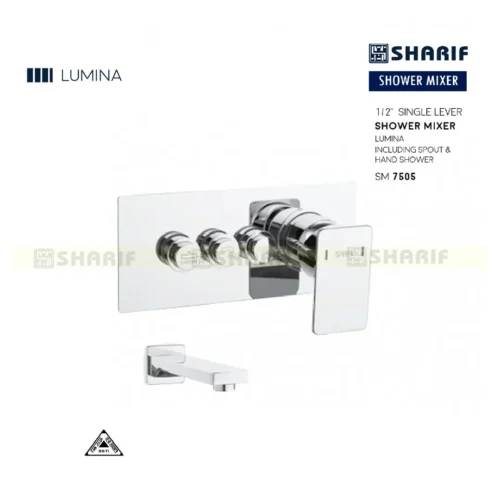 ½” LEVER SHOWER MIXER SHARIF LUMINA- SM-7505