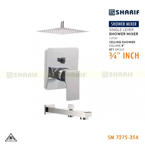 ¾” SHOWER MIXER FULL SET SHARIF-LUCID-7303-13A