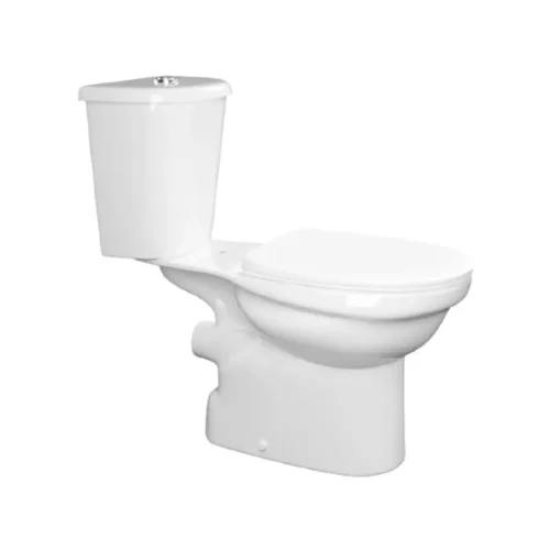 (Rosa)Margo P-Trap Rosa Alpine White Two Piece Toilet