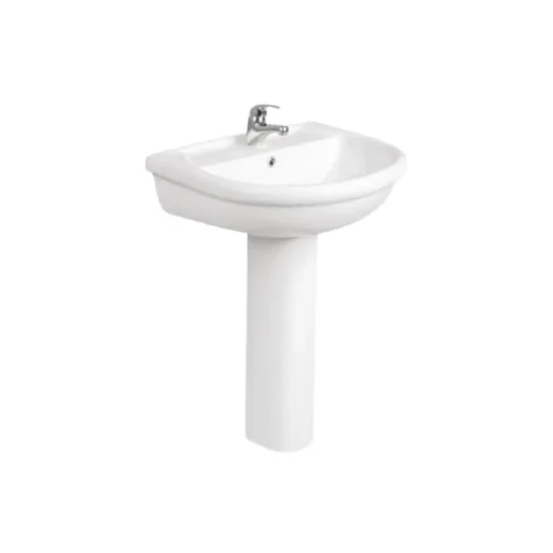 RAK 50 CM KARLA ALPINE WHITE PEDESTAL WASH BASINS