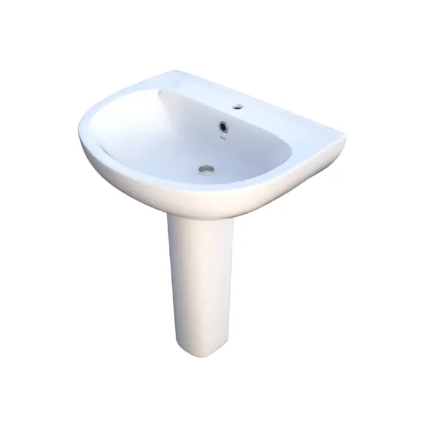 Rosa Ritz Wash Basin With Pedestal(50 cm)