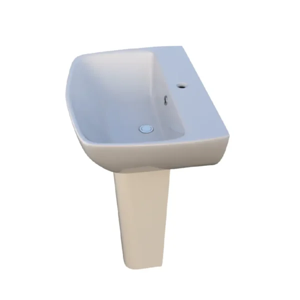 Rosa Thames 50cm Wash Basin Full Pedestal